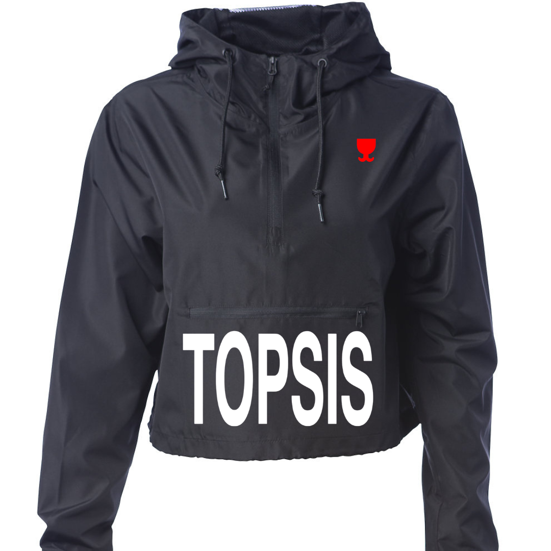 Topsis Original Crop Top Windbreaker (Black)