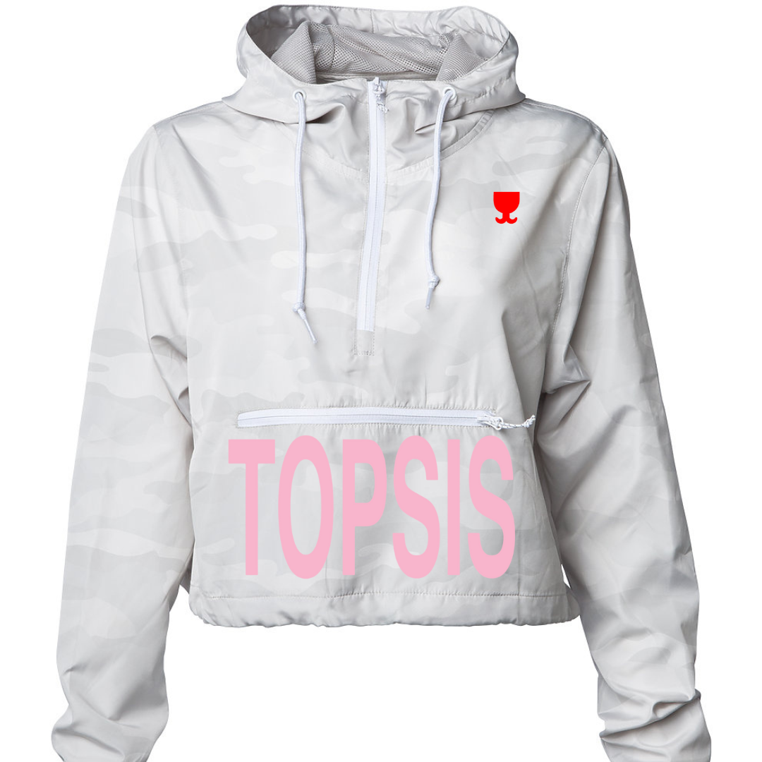 Topsis Original Crop Top Windbreaker (White camouflage)